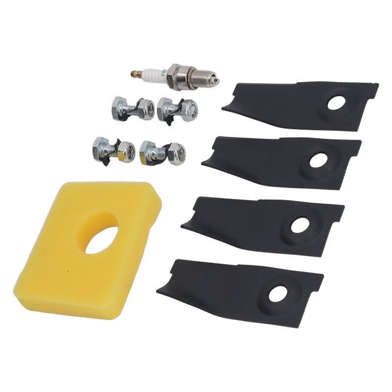 18inch Lawn Mower Blades Spark Plugs Air Filter Replacement Kit for 450E 500E 550E 550EX Motor - Image 5