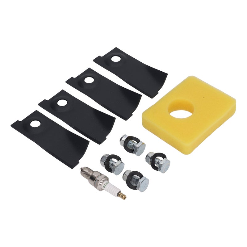 18inch Lawn Mower Blades Spark Plugs Air Filter Replacement Kit for 450E 500E 550E 550EX Motor - Image 3