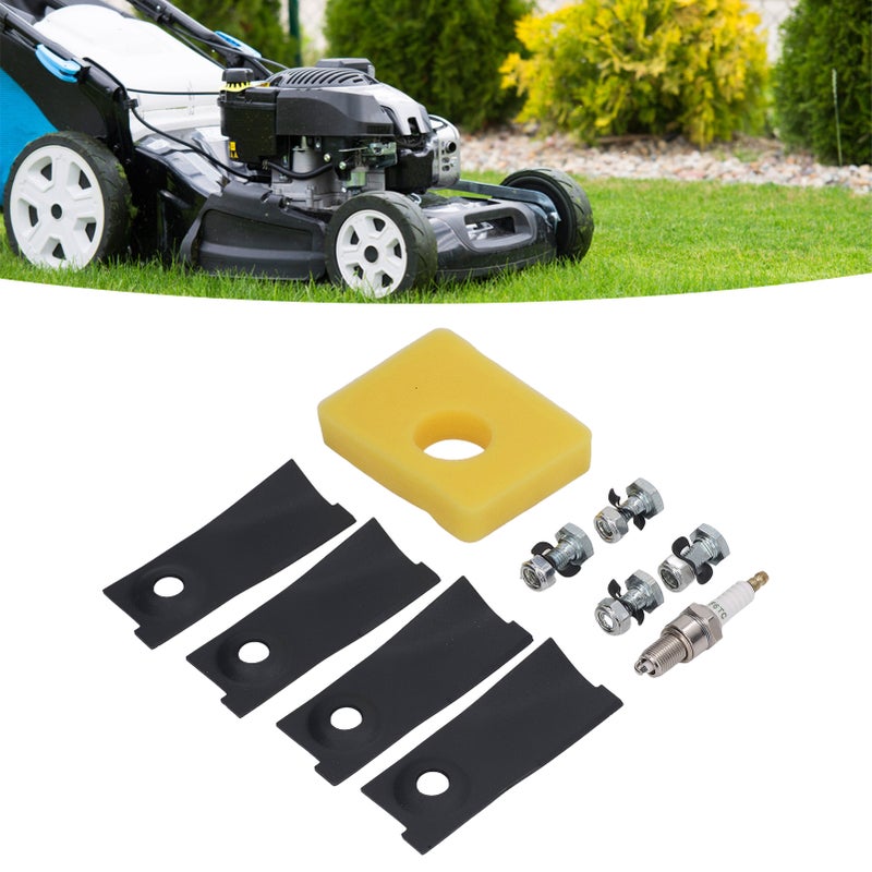 18inch Lawn Mower Blades Spark Plugs Air Filter Replacement Kit for 450E 500E 550E 550EX Motor - Image 2