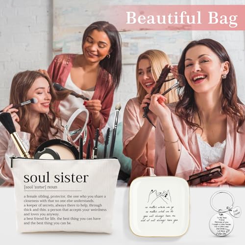Looca Best Friend Birthday Gifts for Women Friendship Gifts for Women Bestfriend Birthday Gift for Best Friend Woman Bestfriend Gift Ideas with Cup Bag Candle Keychain for Soul Sister Bestie BFF - Image 4