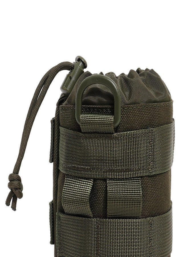 Dotacty MOLLE Water Bottle Holder Tactical Nylon Bottle Pouches Hydration Carrier for Belt/Backpack/Vest/Bike Sports Outdoor Hiking Camping Hunting Fishing (Ranger Green, Inside Diameter: 3 3/4") - Image 4