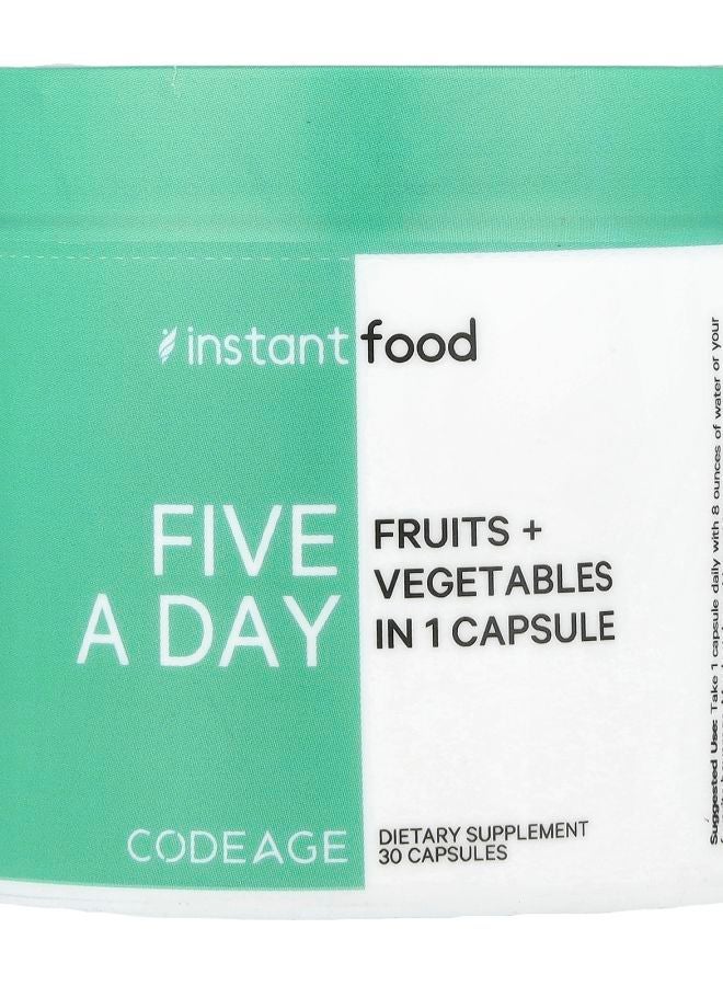 Codeage Five A Day Fruits + Vegetables in 1 Capsule 30 Capsules - Image 1
