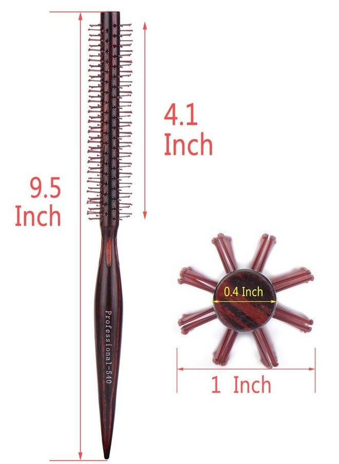 Perfehair - Small Mini Round Hair Brush Nylon Bristles Short Hair Blow Drying Styling Roll Hairbrush - Image 1