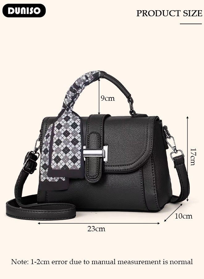 DUNISO Women's Fashion Handbag Faux Leather Crossbody Bag For Women Large Capacity Tote Bags Top Handle Satchel Fashionable Travel Shoulder Bag For Ladies - Image 4