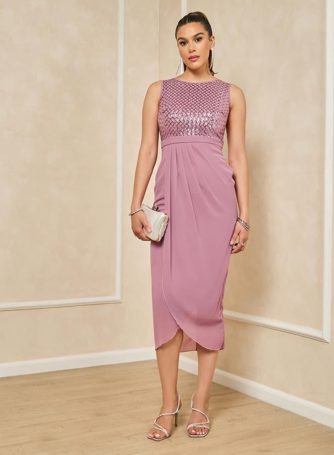 ستايلي فستان بصديري مرصع بالترتر - Image 1