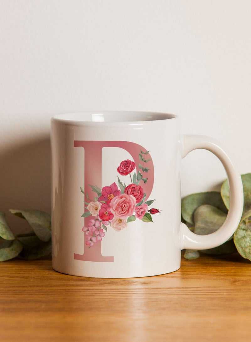 لوحة كوب سيراميك  أونصة بتصميم حرف  على الجانبين - Image 3