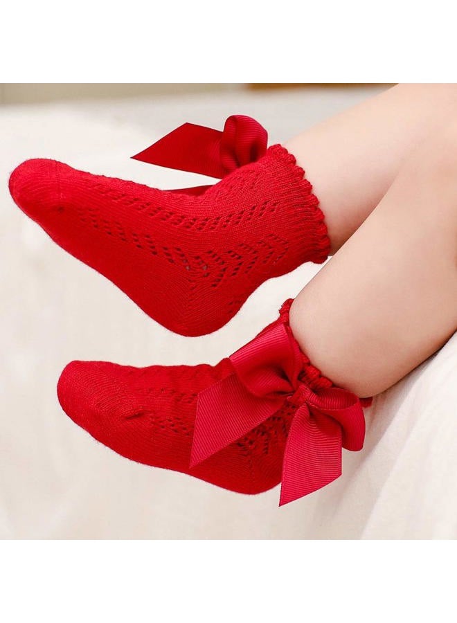 Toptim Baby Girls' Socks Toddler Ankle Socks Breathable Casual Sock (Bulk-2, 0-12M) - Image 2