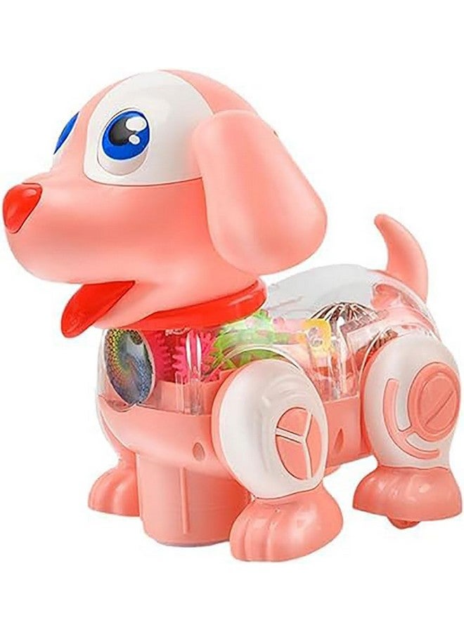 كريرين ألعاب KRIREEN Dog Gear للأطفال - لعبة موسيقية شفافة للكلاب، لعبة جرو تدور 360 درجة مع ضوء وامض وصوت، أفضل هدية للأطفال (متعدد الألوان)، (عبوة من قطعة واحدة) - Image 3