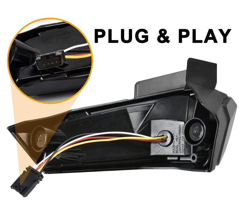 SAUTVS LED Taillights for Can-Am Ryker, LED Smoked Black Tail Light Brake Light Taillight for Can-Am Ryker 600 900 & Rally Accessories (2PCS, Replace #710005284, 710005285) - Image 5