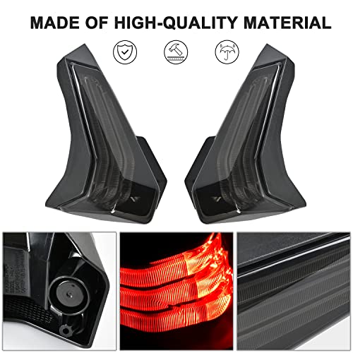 SAUTVS LED Taillights for Can-Am Ryker, LED Smoked Black Tail Light Brake Light Taillight for Can-Am Ryker 600 900 & Rally Accessories (2PCS, Replace #710005284, 710005285) - Image 4