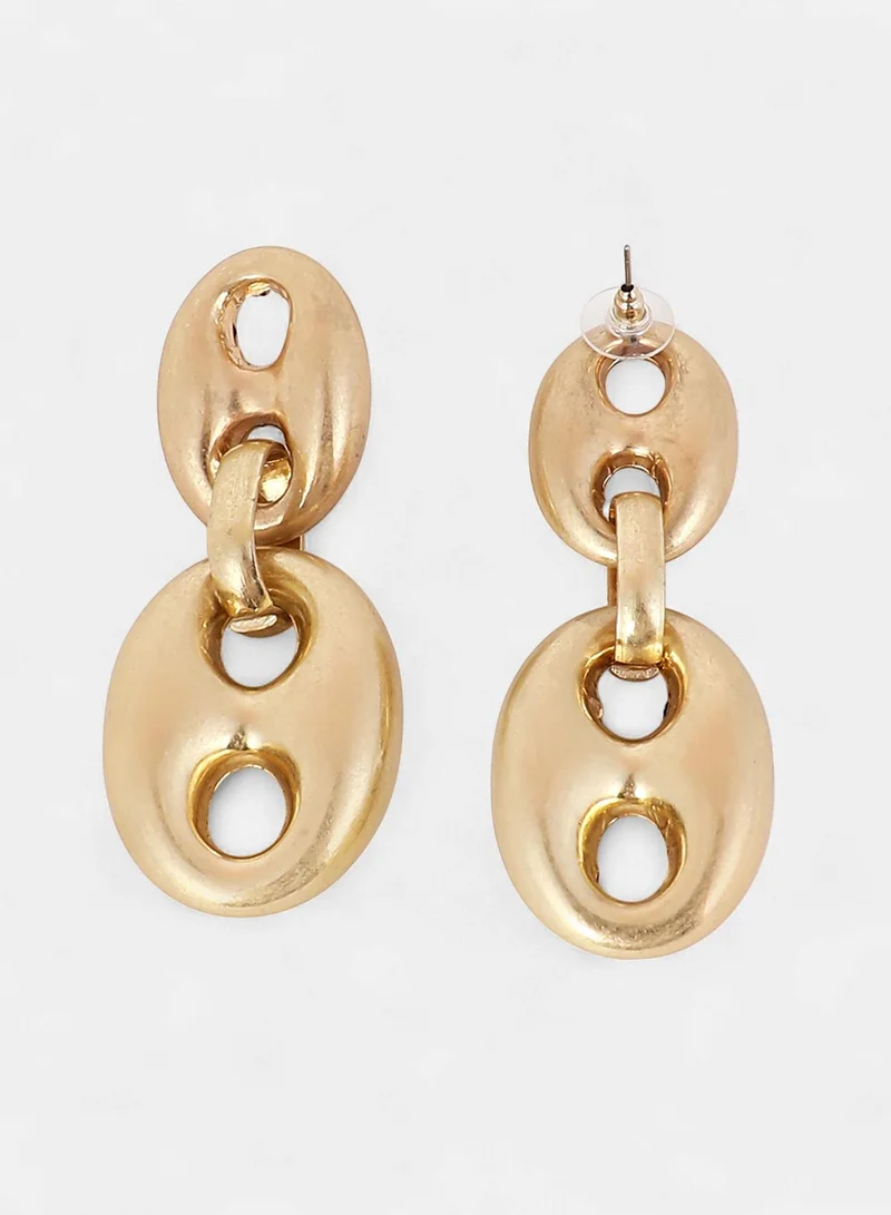 SOHI Dented-Bolt Artificial Drop Earring Jewellery
