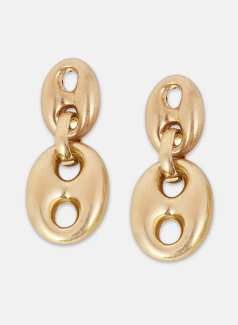SOHI Dented-Bolt Artificial Drop Earring Jewellery