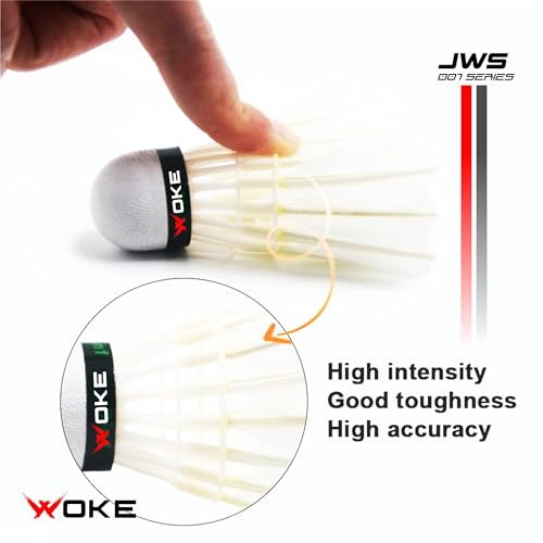 Woke Birdie Feather Badminton Shuttlecock (Set Of 3Pcs) Ideal For Tournaments,Professional Practice, Indoor/Outdoor Games - White - Image 3