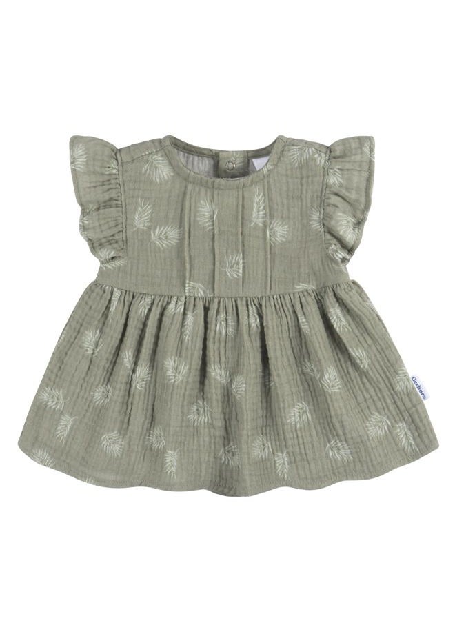 Gerber baby-girls 2 Piece Dress and Diaper Cover Set, Palms, 3-6 Months - Image 4