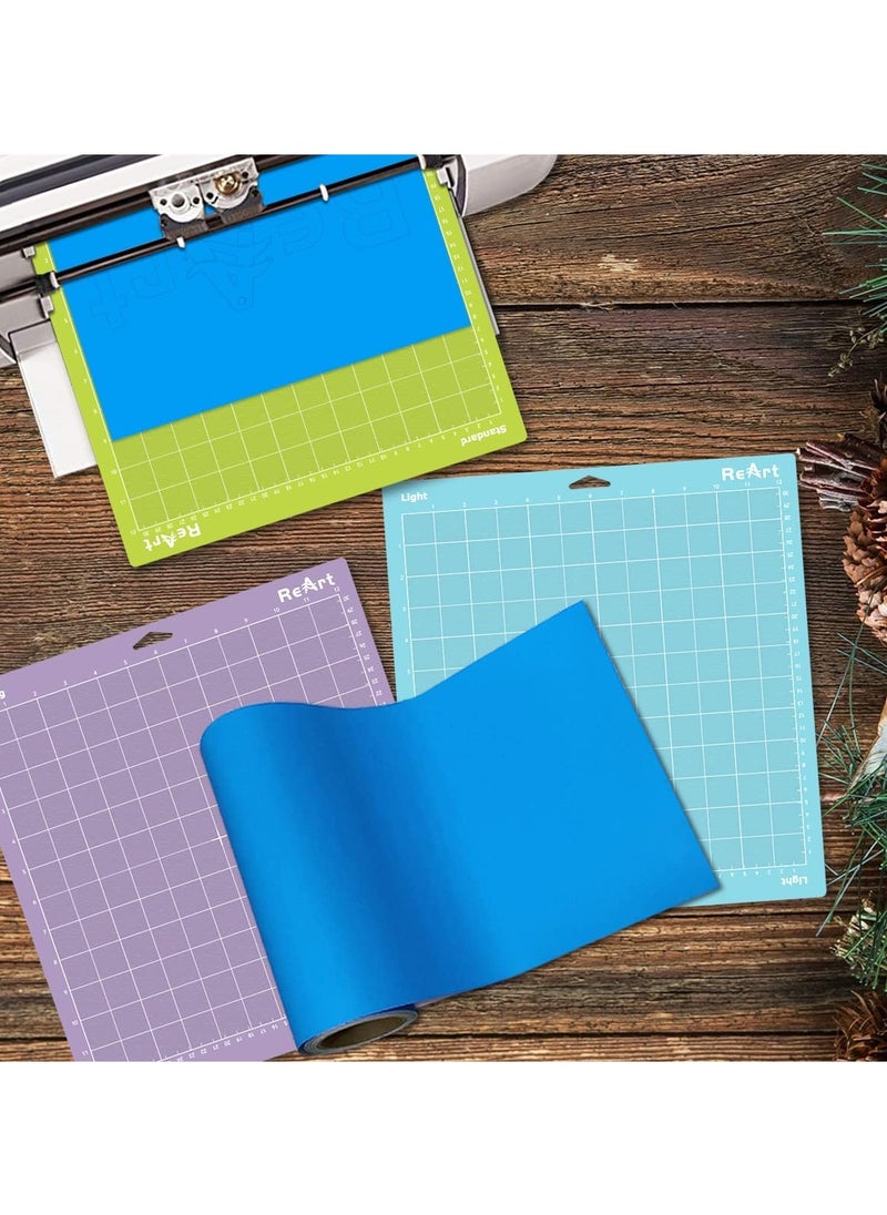 Excefore - Cutting Mat Variety for Cricut 3 Pack Stronggrip Standardgrip Lightgrip Adhesive Cut Mat - Image 1