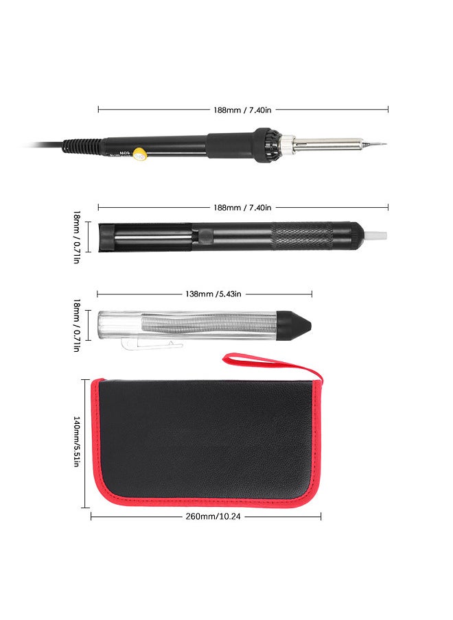 14 in 1 Soldering Iron Kit 60W Adjustable Temperature Welding Soldering Iron with Soldering Tips Solder Sucker Desoldering Wick Solder Wire Anti-static Tweezers Iron Stand - pzsku/ZAC89B79A55B3FF1129F8Z/45/_/1697186180/b756b1ba-198b-483d-8a74-8092998c84bd