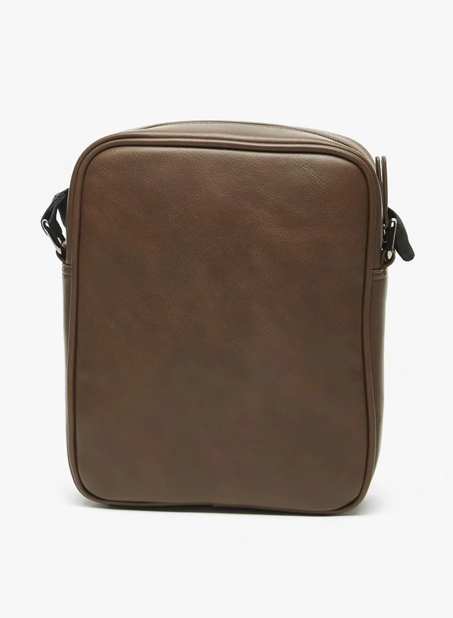 DUCHINI Men's Logo Detail Crossbody Bag