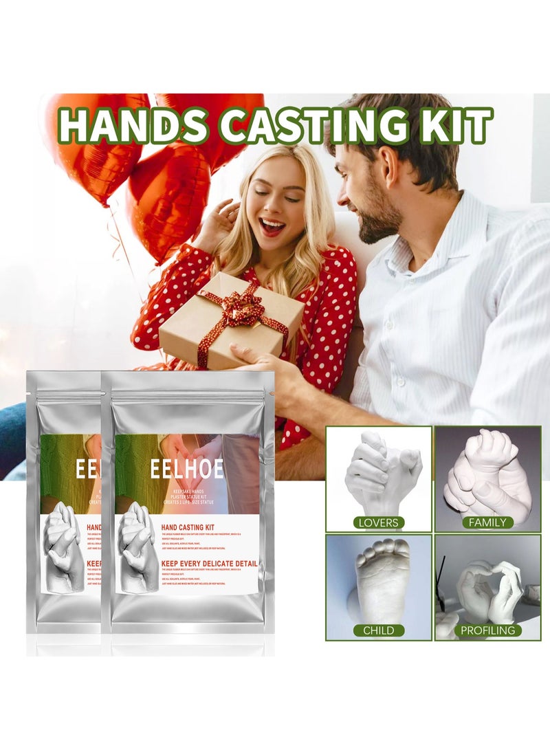 EELHOE 25g Cloning Powder And 25g Model Powder, Couple Diy Three-Dimensional Hand Model Creative Toy Birthday Growth Commemorative Gift - Image 2