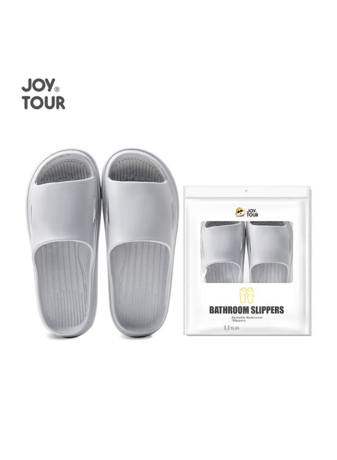 JOY TOUR Joytour Portable Travel Slippers, Non-disposable, For Hotel And Home Use, Non-slip, Suitable For Bathing And Casual Wear, Gray, Size 40-41 - Image 1