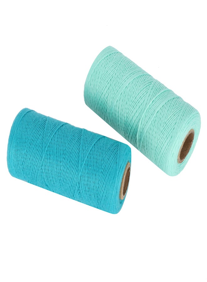 2 Rolls 8/4 Warp Yarn Pure Cotton Hand Sewing Thread for Knitting Tatting Carpet Tapestry Crafts - Image 2