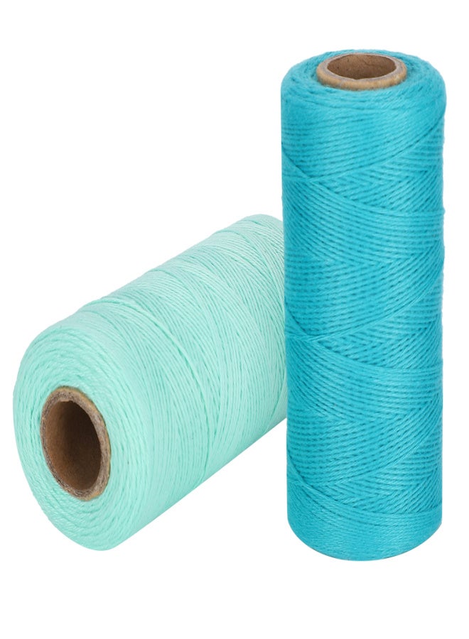 2 Rolls 8/4 Warp Yarn Pure Cotton Hand Sewing Thread for Knitting Tatting Carpet Tapestry Crafts - Image 1