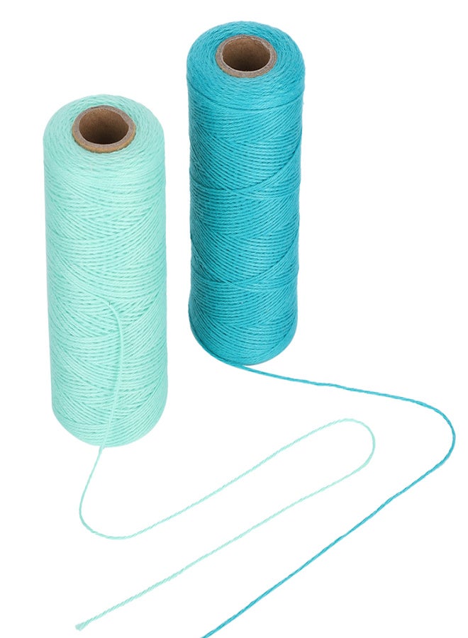 2 Rolls 8/4 Warp Yarn Pure Cotton Hand Sewing Thread for Knitting Tatting Carpet Tapestry Crafts - Image 3