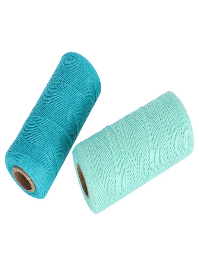 2 Rolls 8/4 Warp Yarn Pure Cotton Hand Sewing Thread for Knitting Tatting Carpet Tapestry Crafts - Image 4