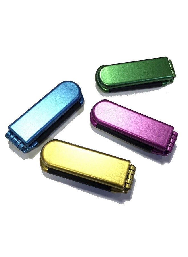 ALAZCO 4 Assorted Colors ALAZCO Folding Hair Brush With Mirror Compact Pocket Size Travel Car Gym Bag Purse Locker Swimming Camping Sleepover Gift and more - Image 2