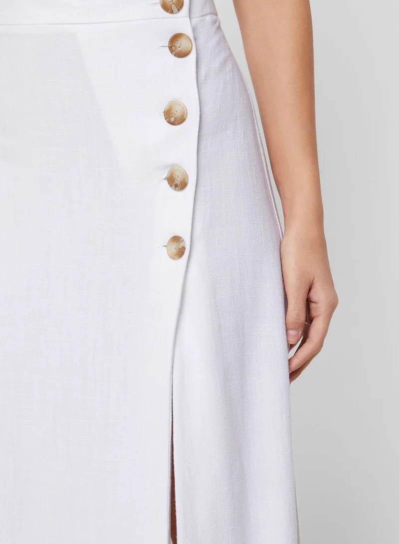NEW LOOK Button Detail Wrap Skirt