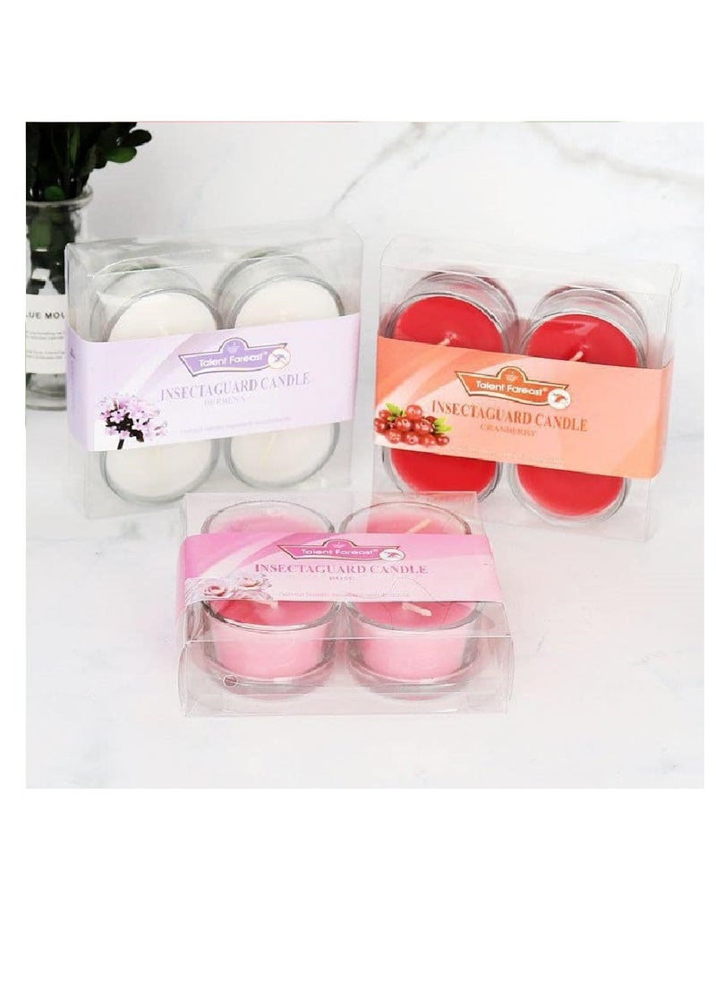 4 Pieces of Premium Scented Candles with Distinctive Scents in a Glass Jar for Relaxation and Home Decor (Multi-Colors and Scents)