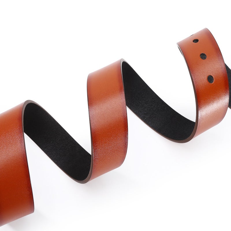 Cross-Border Supply Men's Belt Casual Pin Buckle Cowhide Trouser Belt Men's Trouser Belt Ready Stock Wholesale Factory Direct Sales - Image 5