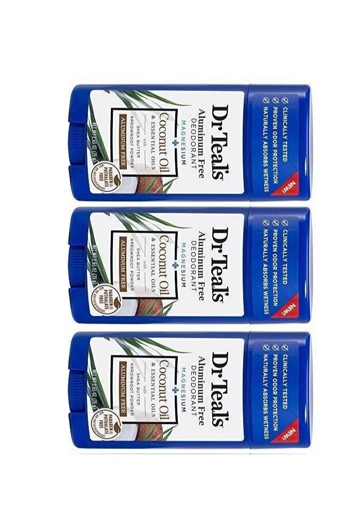 Dr Teal's Dr Teal's Deodorant Coconut Aluminum Free 75 g (Pack of 3) - Image 2