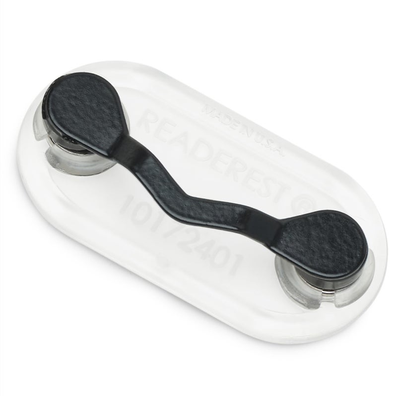 ReadeREST Magnetic Eyeglass Holder Readerest Name Tag and Magnet Badge Holder Sunglasses Holder in Classic Black for Dads Stylish Accessory for Men and Women