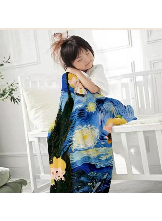 general Baby and children's cartoon flannel thin blanket (warm and comfortable, suitable for sleep, game use) 70cm*100cm - Image 1