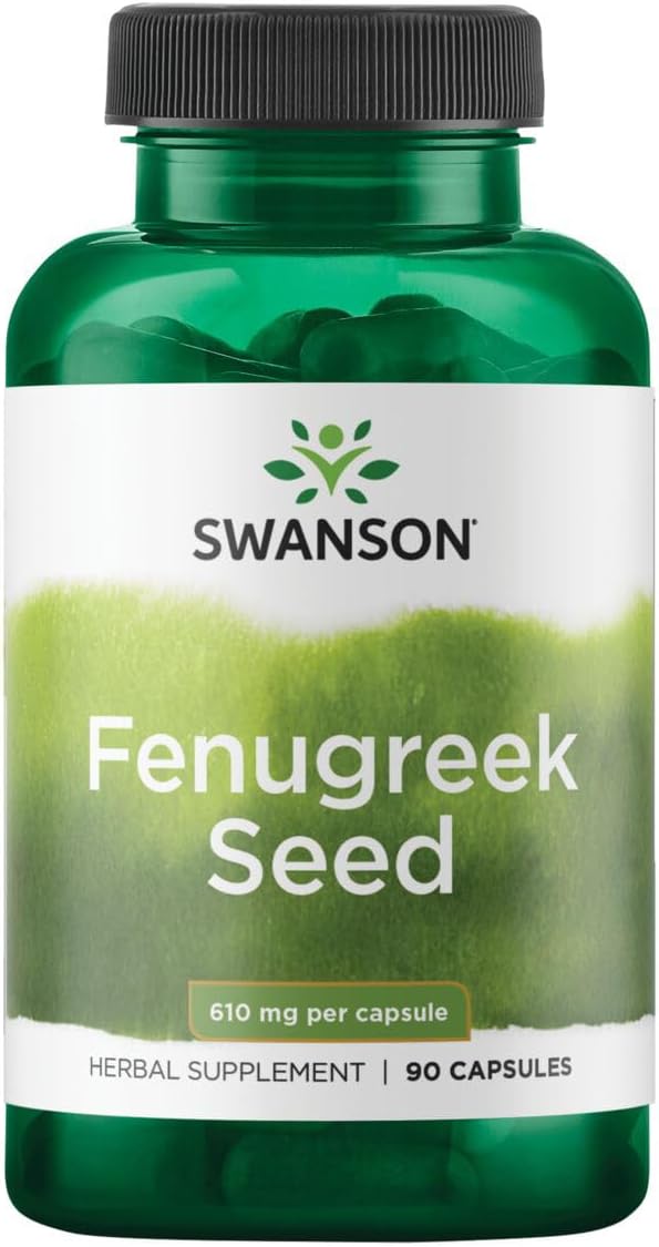 Swanson Full Specturm Fenugreek Seed  Herbal Supplement  610 Milligrams 90 Capsules - Image 1
