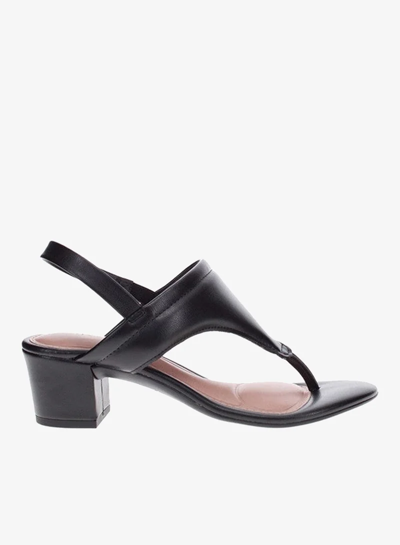 Beira Rio Black Mid Heels Sandals for Women – Sling Back Heel Sandals for Girls with Ankle Strap for Women | Best Price UAE