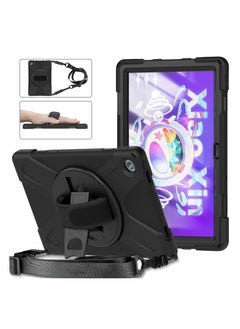 Case for Lenovo Tab M10 Plus 10.6" 3rd Gen 2022 (Model: TB125FU/TB128FU/TB128XU), Portable Shockproof Hybrid Cover, Hook-and-Loop Swivel Handle
