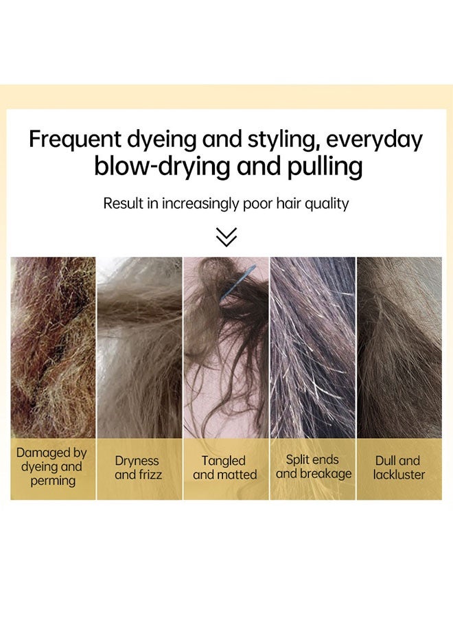 PURC 8s Revitalizes Hot Dyeing Damaged Hair Mask 70ml, Damaged Hair Mask Professional Keratin Treatment, Instantly Smooths Frizz Daily Care, Perm and Dye Repair Conditioner, Advanced Hair Mask - Image 5