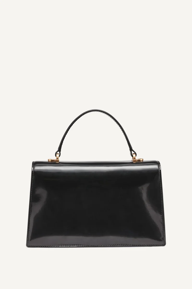 DKNY Logo Avril Flap Satchel Bag