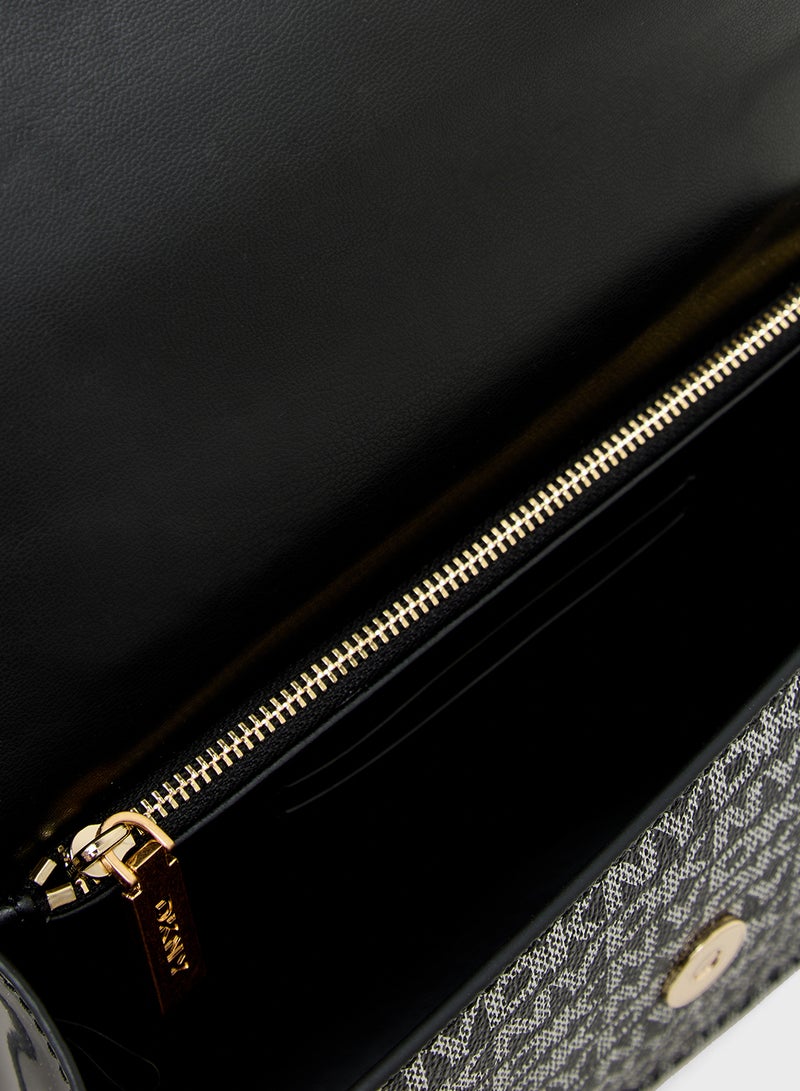 DKNY Logo Avril Flap Satchel Bag  - Image 5
