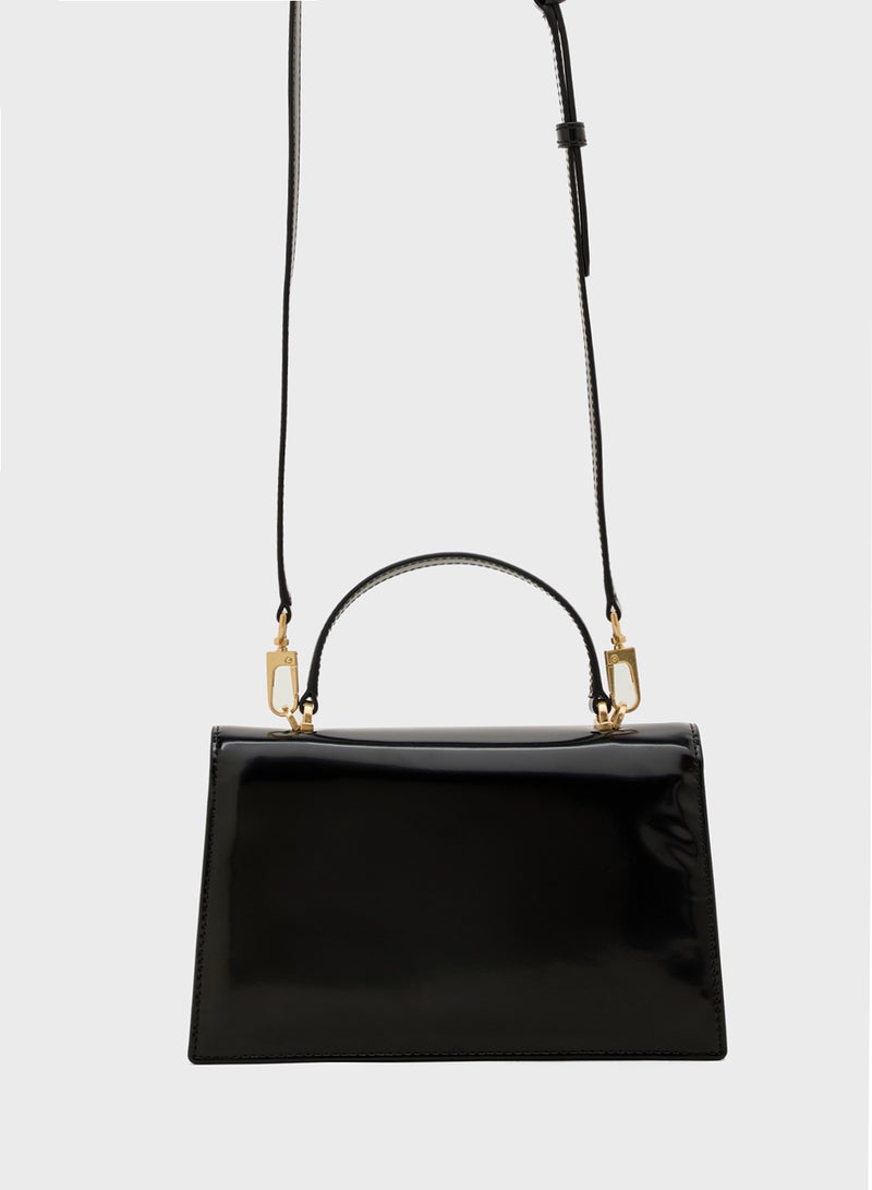 DKNY Logo Avril Flap Satchel Bag  - Image 2