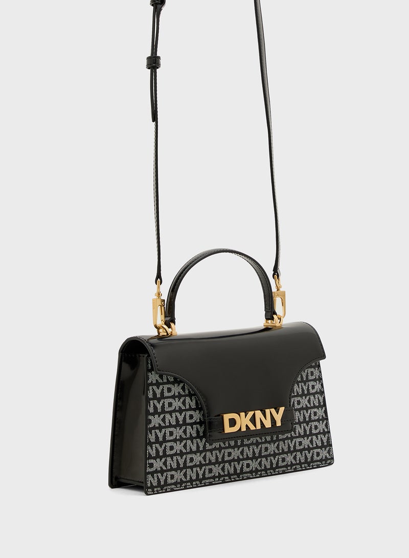 DKNY Logo Avril Flap Satchel Bag  - Image 3
