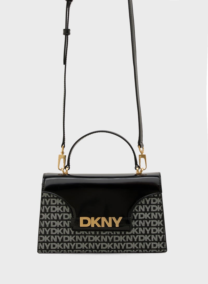 DKNY Logo Avril Flap Satchel Bag  - Image 1