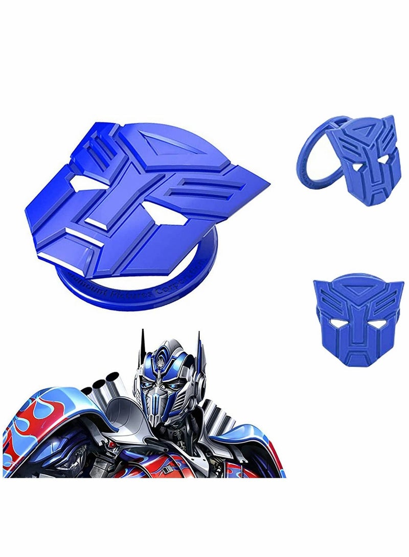 Y&D Transformers Car Engine Start Stop Button Cover, Push to Ignition Cover Alloy Universal Metal Anti Scratch Decorative Stickers (Metal - Blue)  - Image 1