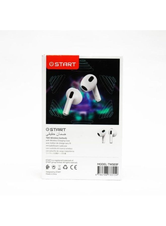 Starte START Buds Pro 3 in-ear headphones, model TWS03F, Bluetooth, supports wireless charging, features noise cancellation, HiFi stereo sound, fast charging with a wireless charging case, suitable for sports, calls, and travel. Local warranty - Image 2
