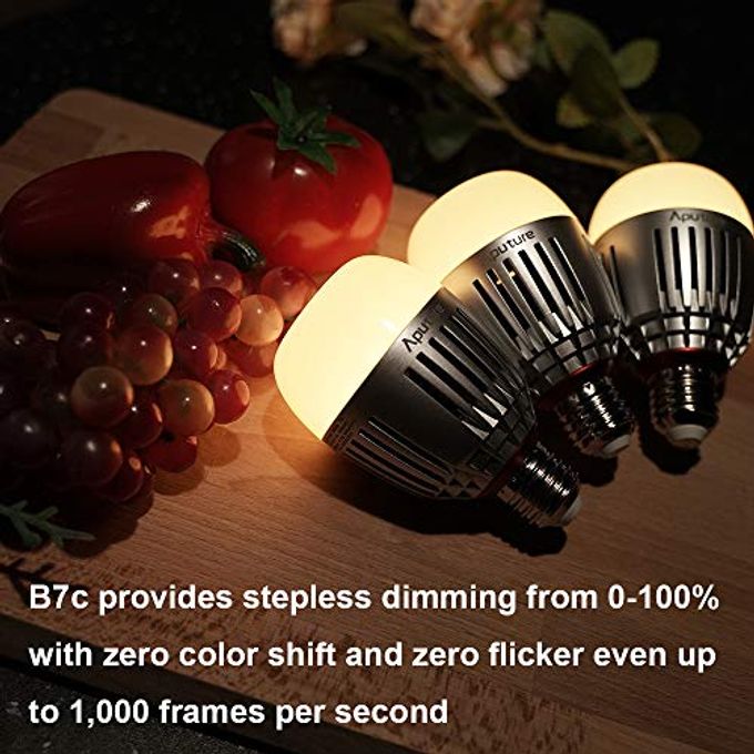 Aputure Accent B7C Smart Led Light Bulbs 7W Rgbww,Tlci 96+ Cri 95+ 2,000K-10,000K Adjustable 0-100% Stepless Dimming Cct/Hsi/Fx Mode App Control Built-In Battery/Ac Power Via E26/E27 Socket - Image 2