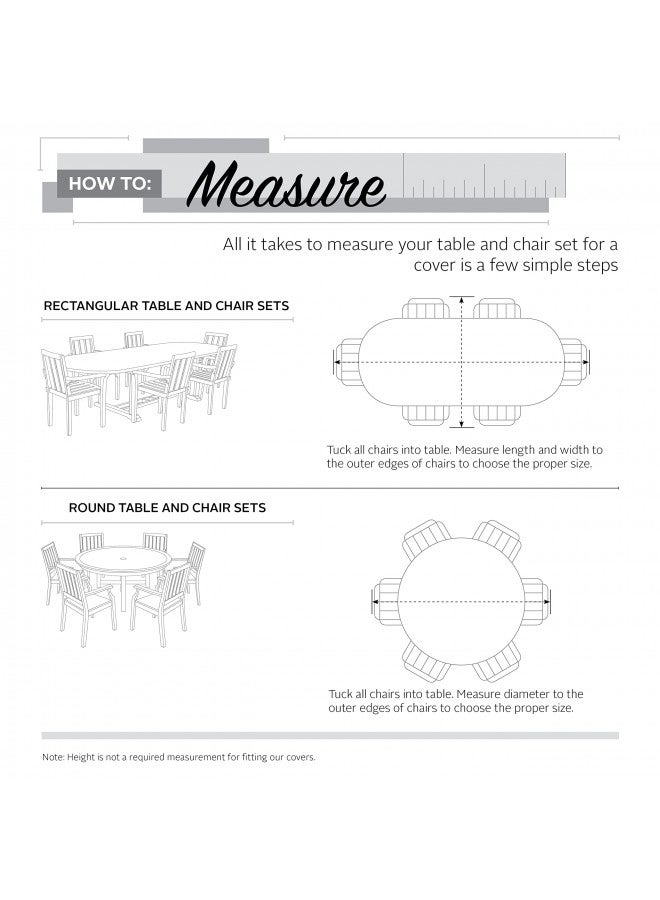 Classic Accessories Veranda Water-Resistant 70 Inch Round Patio Table & Chair Set Cover, Outdoor Table Cover - Image 1