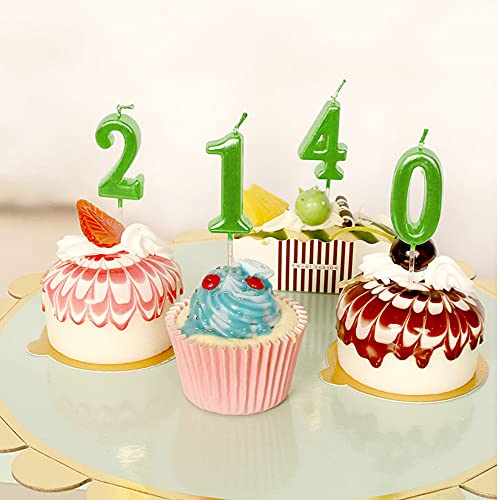 XNOVA Green Birthday Candles 5 Candle 5th Five Years Cake Bady Roman Numberal Cool Number Candle No 50 51 52 53 54 55 56 57 58 59 - Image 4