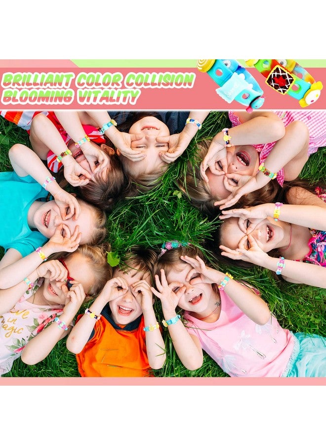 باتيير سوار سيليكون معصم قابل للتعديل من المطاط الملون مع فتحات مقاس 7.08 بوصة لحفلات التخرج وأعياد الميلاد (50 قطعة) - Image 4