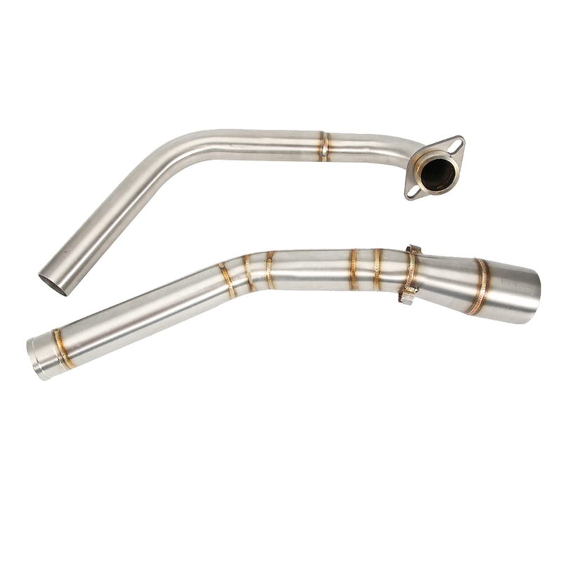KIMISS KIMISS Exhaust Middle Link Pipe, Motorcycle Modification Exhaust Middle Link Pipe Fit for YZF R15 MT-15 MT-125 2008-2017for yzf 125r125 pipe + yzf r125 down pipe - Image 1